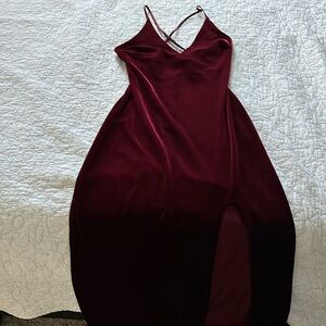 Deep Red Floor Length Dress